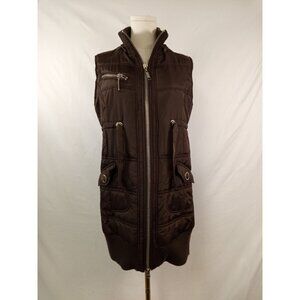 Triple Star Brown Women's Quilted Puffer Vest Size Medium